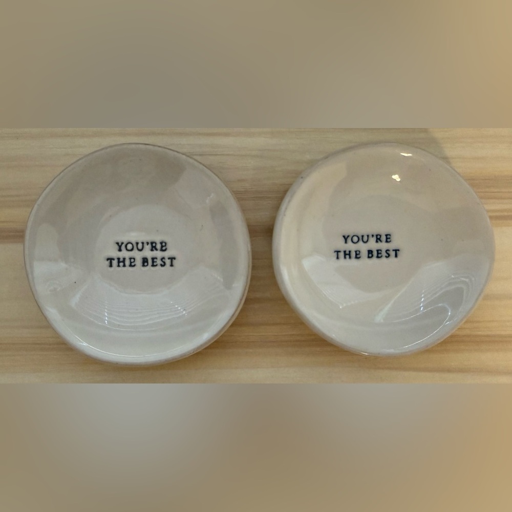 You’re the best Partner Best Friends Lovers Cream Ceramic Trinket Dishes